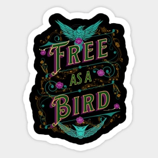 Free As A Bird Sticker
